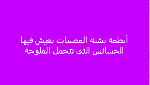 أنطمه تشبه المصبات تعيش فيها الحشائش التي تتحمل الملوحة